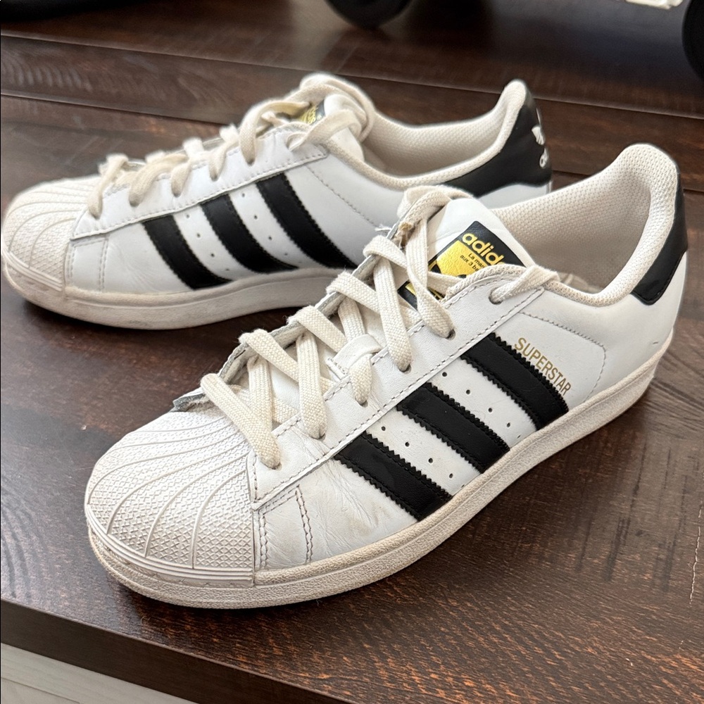 Adidas Superstar White with Black Stripes